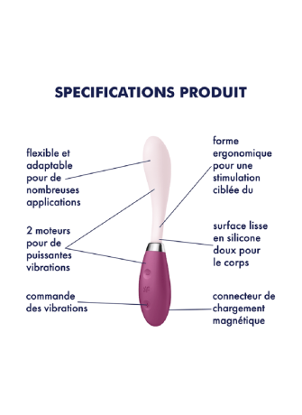 Vibromasseur G-spot flexible USB G-Spot Flex 3 Satisfyer - CC597806